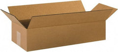 Made in USA - 8" Wide x 20" Long x 4" High Rectangle Corrugated Shipping Box - 1 Wall, Kraft (Color), 65 Lb Capacity - Americas Industrial Supply