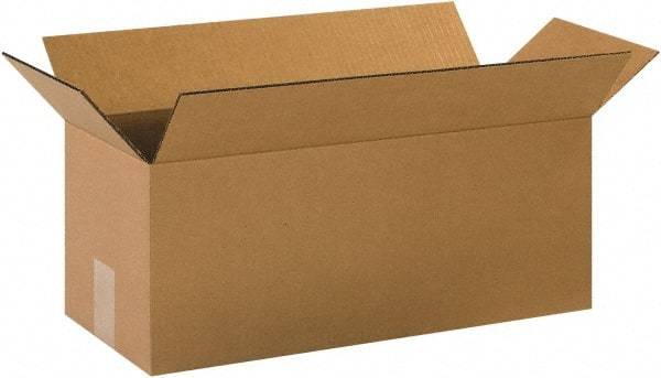 Made in USA - 8" Wide x 20" Long x 8" High Rectangle Corrugated Shipping Box - 1 Wall, Kraft (Color), 65 Lb Capacity - Americas Industrial Supply