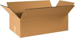 Made in USA - 12" Wide x 24" Long x 8" High Rectangle Heavy Duty Corrugated Box - 2 Walls, Kraft (Color), 100 Lb Capacity - Americas Industrial Supply