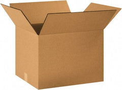 Made in USA - 14" Wide x 20" Long x 12" High Rectangle Heavy Duty Corrugated Box - 2 Walls, Kraft (Color), 100 Lb Capacity - Americas Industrial Supply