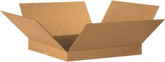 Made in USA - 20" Wide x 20" Long x 2" High Rectangle Corrugated Shipping Box - 1 Wall, Kraft (Color), 65 Lb Capacity - Americas Industrial Supply