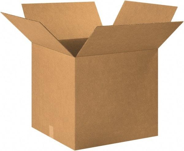 Made in USA - 20" Wide x 20" Long x 18" High Rectangle Corrugated Shipping Box - 1 Wall, Kraft (Color), 65 Lb Capacity - Americas Industrial Supply