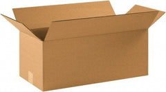 Made in USA - 10" Wide x 22" Long x 9" High Rectangle Corrugated Shipping Box - 1 Wall, Kraft (Color), 65 Lb Capacity - Americas Industrial Supply