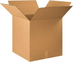 Made in USA - 22" Wide x 22" Long x 22" High Square Heavy Duty Corrugated Box - 1 Wall, Kraft (Color), 95 Lb Capacity - Americas Industrial Supply
