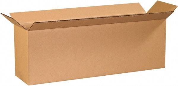 Made in USA - 6" Wide x 24" Long x 8" High Rectangle Corrugated Shipping Box - 1 Wall, Kraft (Color), 65 Lb Capacity - Americas Industrial Supply