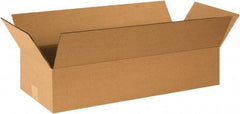 Made in USA - 10" Wide x 24" Long x 4" High Rectangle Corrugated Shipping Box - 1 Wall, Kraft (Color), 65 Lb Capacity - Americas Industrial Supply