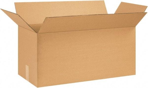 Made in USA - 12" Wide x 26" Long x 12" High Rectangle Corrugated Shipping Box - 1 Wall, Kraft (Color), 65 Lb Capacity - Americas Industrial Supply