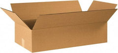 Made in USA - 12" Wide x 24" Long x 6" High Rectangle Corrugated Shipping Box - 1 Wall, Kraft (Color), 65 Lb Capacity - Americas Industrial Supply