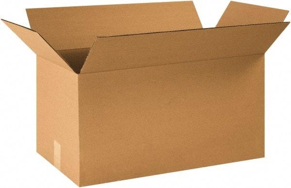 Made in USA - 12" Wide x 24" Long x 12" High Rectangle Heavy Duty Corrugated Box - 1 Wall, Kraft (Color), 95 Lb Capacity - Americas Industrial Supply