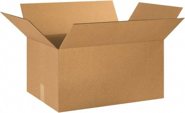 Made in USA - 16" Wide x 24" Long x 13" High Rectangle Corrugated Shipping Box - 1 Wall, Kraft (Color), 65 Lb Capacity - Americas Industrial Supply