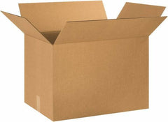 Made in USA - 18" Wide x 26" Long x 18" High Rectangle Corrugated Shipping Box - 1 Wall, Kraft (Color), 65 Lb Capacity - Americas Industrial Supply
