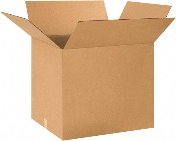 Made in USA - 18" Wide x 24" Long x 20" High Rectangle Corrugated Shipping Box - 1 Wall, Kraft (Color), 65 Lb Capacity - Americas Industrial Supply