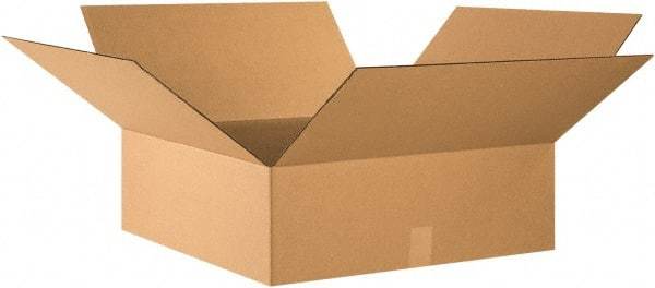 Made in USA - 24" Wide x 24" Long x 8" High Rectangle Corrugated Shipping Box - 1 Wall, Kraft (Color), 65 Lb Capacity - Americas Industrial Supply