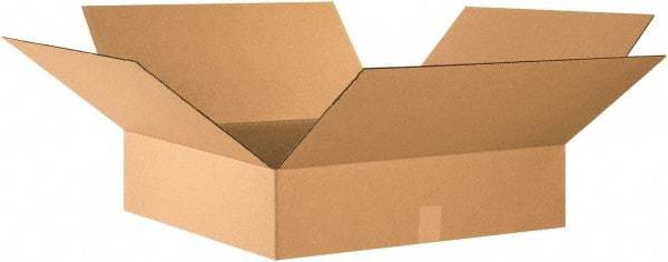 Made in USA - 24" Wide x 24" Long x 6" High Rectangle Corrugated Shipping Box - 1 Wall, Kraft (Color), 65 Lb Capacity - Americas Industrial Supply