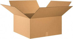 Made in USA - 24" Wide x 24" Long x 12" High Rectangle Corrugated Shipping Box - 1 Wall, Kraft (Color), 65 Lb Capacity - Americas Industrial Supply