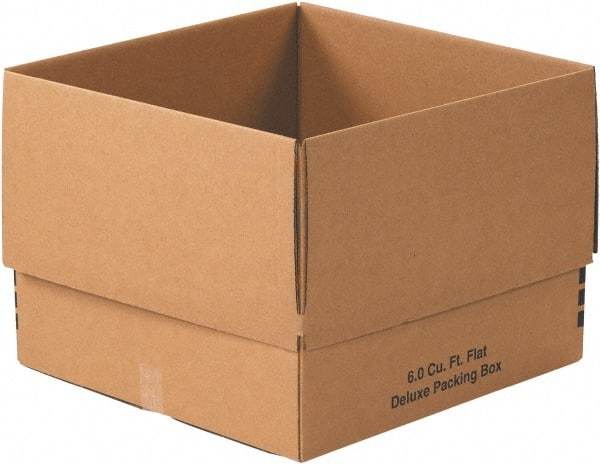 Made in USA - 24" Wide x 24" Long x 18" High Rectangle Moving Boxes - 1 Wall, Kraft (Color), 65 Lb Capacity - Americas Industrial Supply