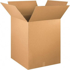 Made in USA - 24" Wide x 24" Long x 28" High Rectangle Corrugated Shipping Box - 1 Wall, Kraft (Color), 65 Lb Capacity - Americas Industrial Supply