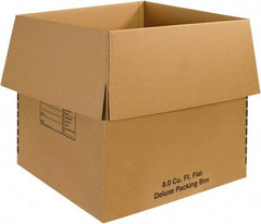 Made in USA - 24" Wide x 24" Long x 24" High Square Moving Boxes - 1 Wall, Kraft (Color), 65 Lb Capacity - Americas Industrial Supply