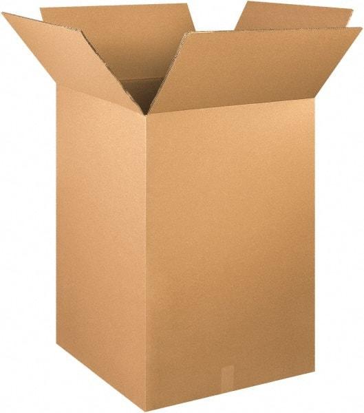 Made in USA - 24" Wide x 24" Long x 36" High Rectangle Heavy Duty Corrugated Box - 2 Walls, Kraft (Color), 100 Lb Capacity - Americas Industrial Supply