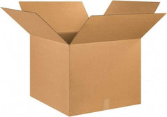 Made in USA - 25" Wide x 25" Long x 20" High Rectangle Corrugated Shipping Box - 1 Wall, Kraft (Color), 65 Lb Capacity - Americas Industrial Supply