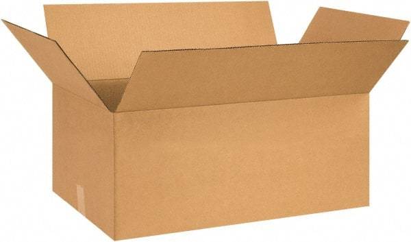 Made in USA - 18" Wide x 28" Long x 10" High Rectangle Corrugated Shipping Box - 1 Wall, Kraft (Color), 65 Lb Capacity - Americas Industrial Supply