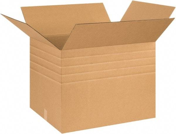 Made in USA - 20" Wide x 26" Long x 20" High Rectangle Multi-Depth Box - 1 Wall, Kraft (Color), 95 Lb Capacity - Americas Industrial Supply