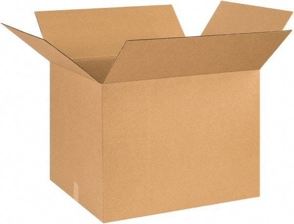 Made in USA - 24" Wide x 29" Long x 24" High Rectangle Corrugated Shipping Box - 1 Wall, Kraft (Color), 65 Lb Capacity - Americas Industrial Supply