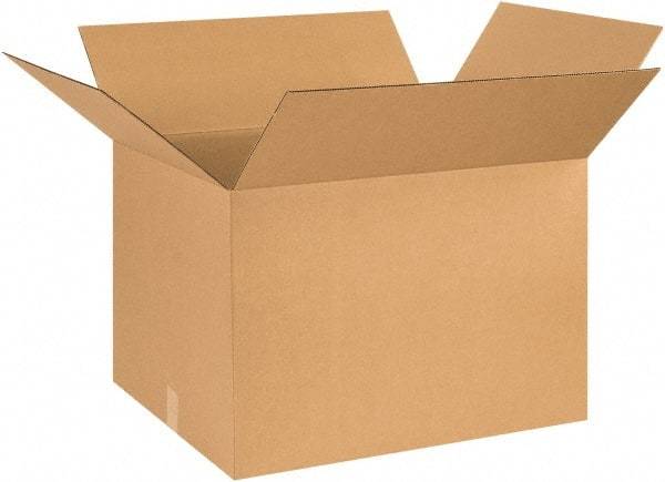 Made in USA - 20" Wide x 26" Long x 18" High Rectangle Corrugated Shipping Box - 1 Wall, Kraft (Color), 65 Lb Capacity - Americas Industrial Supply