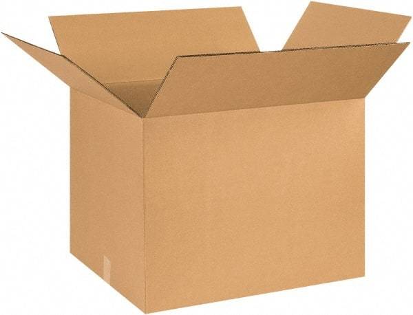 Made in USA - 20" Wide x 26" Long x 20" High Rectangle Heavy Duty Corrugated Box - 2 Walls, Kraft (Color), 100 Lb Capacity - Americas Industrial Supply