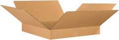 Made in USA - 26" Wide x 26" Long x 4" High Rectangle Corrugated Shipping Box - 1 Wall, Kraft (Color), 65 Lb Capacity - Americas Industrial Supply