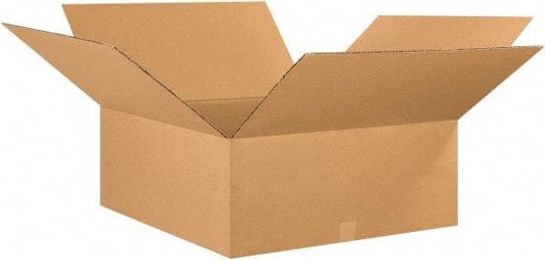 Made in USA - 26" Wide x 26" Long x 10" High Rectangle Corrugated Shipping Box - 1 Wall, Kraft (Color), 65 Lb Capacity - Americas Industrial Supply