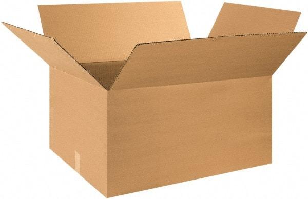 Made in USA - 18" Wide x 32" Long x 12" High Rectangle Corrugated Shipping Box - 1 Wall, Kraft (Color), 65 Lb Capacity - Americas Industrial Supply