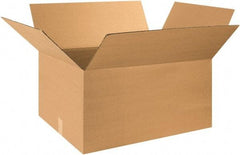 Made in USA - 18" Wide x 28" Long x 12" High Rectangle Corrugated Shipping Box - 1 Wall, Kraft (Color), 65 Lb Capacity - Americas Industrial Supply