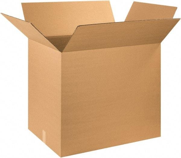 Made in USA - 20" Wide x 28" Long x 25" High Rectangle Corrugated Shipping Box - 1 Wall, Kraft (Color), 65 Lb Capacity - Americas Industrial Supply