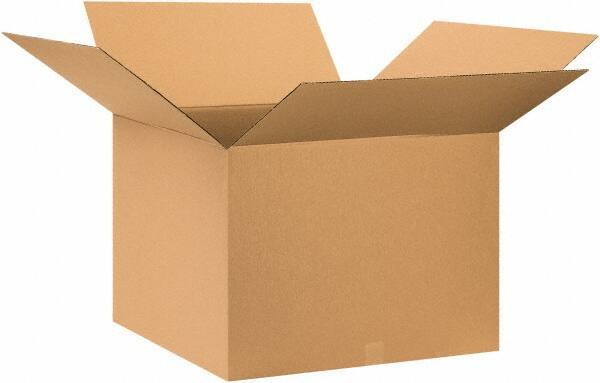 Made in USA - 28" Wide x 28" Long x 20" High Rectangle Corrugated Shipping Box - 1 Wall, Kraft (Color), 65 Lb Capacity - Americas Industrial Supply