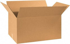 Made in USA - 18" Wide x 30" Long x 16" High Rectangle Corrugated Shipping Box - 1 Wall, Kraft (Color), 65 Lb Capacity - Americas Industrial Supply