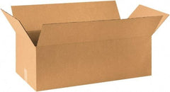 Made in USA - 14" Wide x 30" Long x 10" High Rectangle Corrugated Shipping Box - 1 Wall, Kraft (Color), 65 Lb Capacity - Americas Industrial Supply