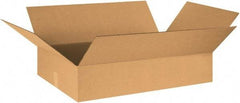 Made in USA - 20" Wide x 30" Long x 6" High Rectangle Corrugated Shipping Box - 1 Wall, Kraft (Color), 65 Lb Capacity - Americas Industrial Supply