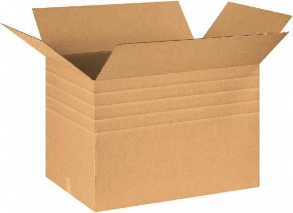 Made in USA - 20" Wide x 30" Long x 20" High Rectangle Multi-Depth Box - 1 Wall, Kraft (Color), 95 Lb Capacity - Americas Industrial Supply