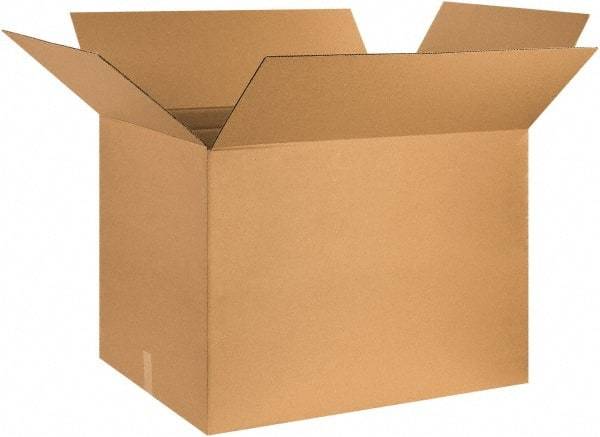 Made in USA - 24" Wide x 32" Long x 24" High Rectangle Corrugated Shipping Box - 1 Wall, Kraft (Color), 65 Lb Capacity - Americas Industrial Supply