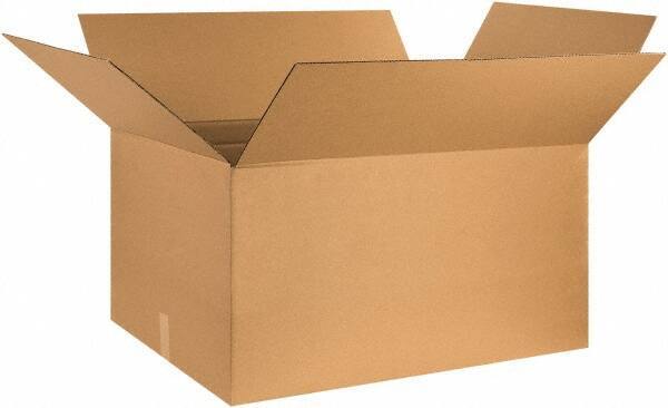 Made in USA - 21" Wide x 36" Long x 20" High Rectangle Corrugated Shipping Box - 1 Wall, Kraft (Color), 65 Lb Capacity - Americas Industrial Supply