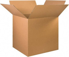 Made in USA - 36" Wide x 36" Long x 36" High Square Heavy Duty Corrugated Box - 2 Walls, Kraft (Color), 100 Lb Capacity - Americas Industrial Supply