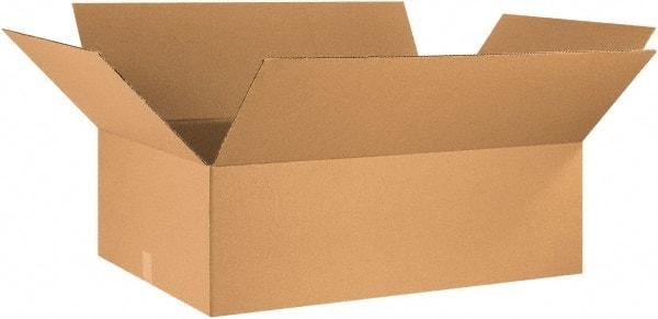 Made in USA - 24" Wide x 36" Long x 10" High Rectangle Corrugated Shipping Box - 1 Wall, Kraft (Color), 65 Lb Capacity - Americas Industrial Supply