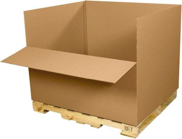 Made in USA - 40" Wide x 48" Long x 36" High Rectangle Heavy Duty Corrugated Box - 1 Wall, Kraft (Color), 120 Lb Capacity - Americas Industrial Supply