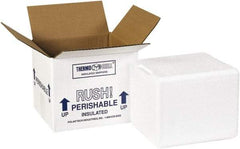 Made in USA - 5" Wide x 6" Long x 4-1/2" High Rectangle Insulated Box - 1 Wall, White - Americas Industrial Supply