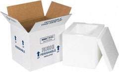 Made in USA - 6" Wide x 8" Long x 7" High Rectangle Insulated Box - 1 Wall, White - Americas Industrial Supply