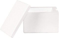 Made in USA - 6" Wide x 8" Long x 4-1/8" High Rectangle Insulated Box - White - Americas Industrial Supply