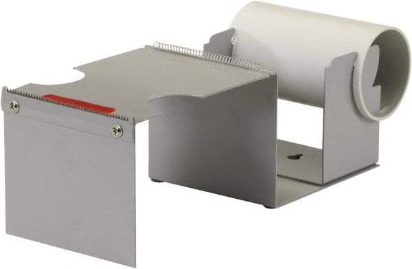 Import - 4" Wide, Single Roll, Manual Table/Desk Tape Dispenser - Metal, Unlimited Dispensed Tape Length - Americas Industrial Supply