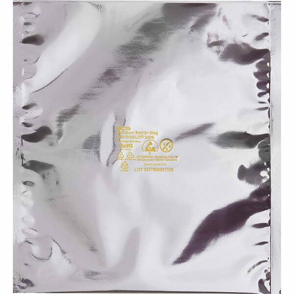 Made in USA - 10 x 24", 3.6 mil Moisture Barrier Bag - Silver - Americas Industrial Supply