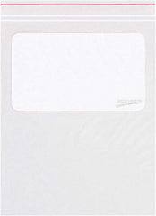 Minigrip - 9 x 12", 2 mil Minigrip White Block Reclosable Polybags - Clear - Americas Industrial Supply